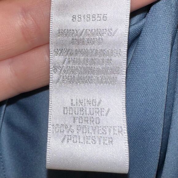 NWT Theia Kiera Beaded Puff Sleeve Gown in Storm Blue Size 4 - Picture 10 of 16